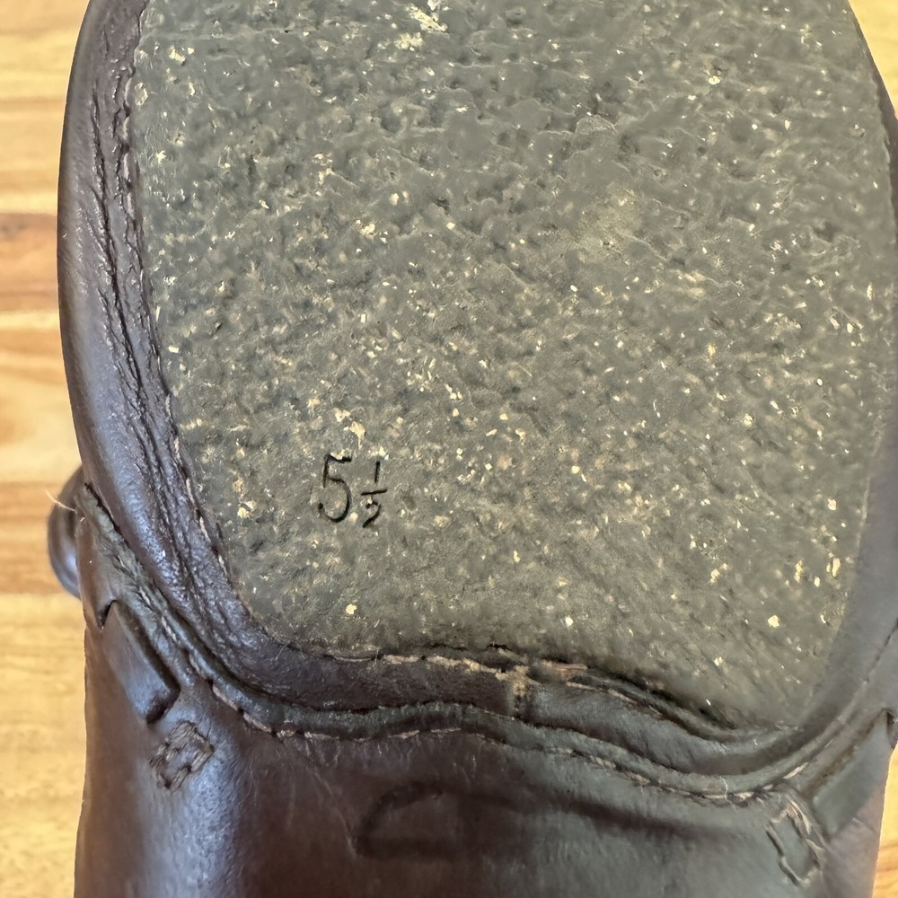 VTG!‎ Clarks Active Air Brown Leather Mules Clog Shoe Women 8M Wide Slip On - Picture 10 of 13